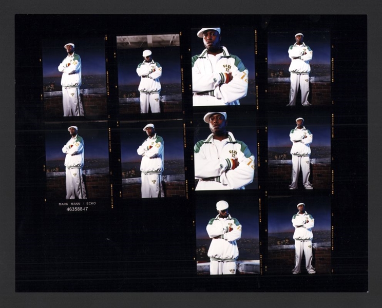 2000s TALIB KWELI Ecko Ad Shoot Original Contact Sheet Photo (10 Frames) gp