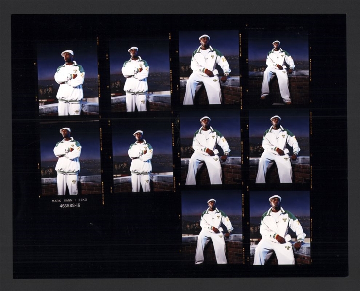 2000s TALIB KWELI Ecko Ad Shoot Original Contact Sheet Photo (10 Frames) gp