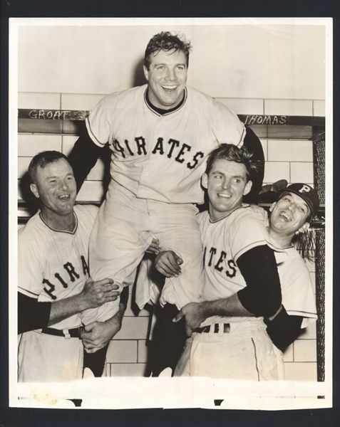 1956 Pirates BOB FRIEND, RED MUNGER & BOBBY BRAGAN Original News Photo
