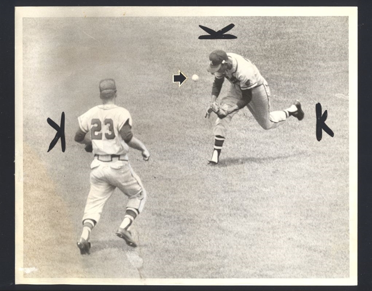 Lot of (3) 1959 Chicago Cubs vs Milwaukee Braves Original Photos Bobby Thomson