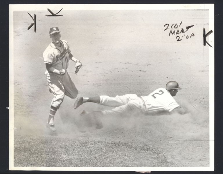 Lot of (3) 1959 Chicago Cubs vs Milwaukee Braves Original Photos Bobby Thomson