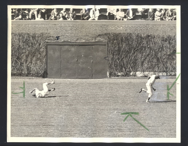 Lot of (2) 1966 Cubs GEORGE ALTMAN & BYRON BROWNE Collision Original News Photos