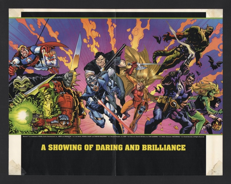 Lot of (2) DAVID LAPHAM - PLASM & BRAVURA / X-MEN Original Posters